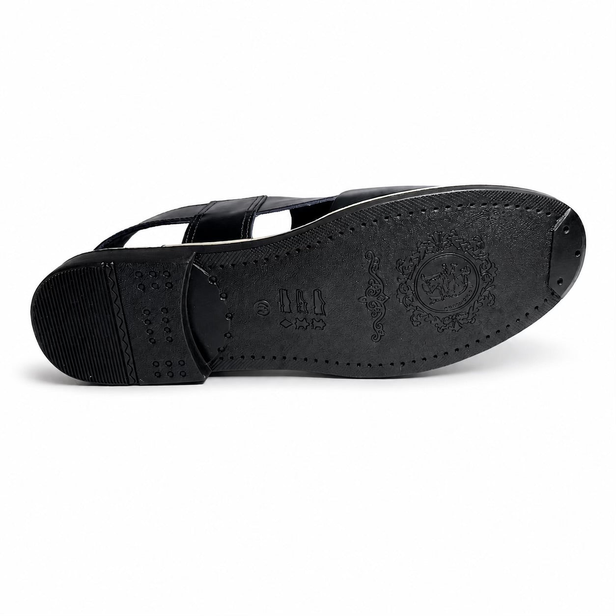 JET BLACK STICHED SOLE PESHAWARI
