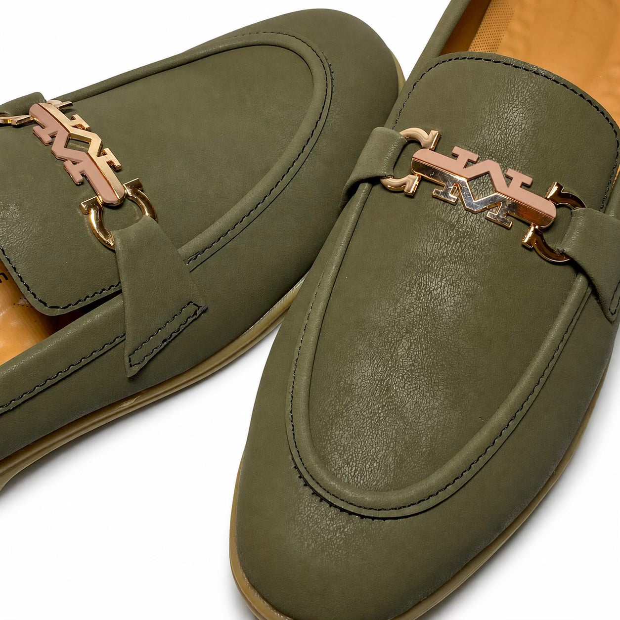 OLIVE GREEN ROYAL BUCKLE LOAFER