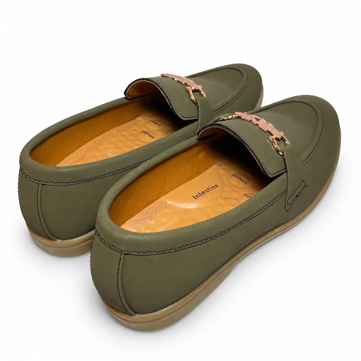 OLIVE GREEN ROYAL BUCKLE LOAFER