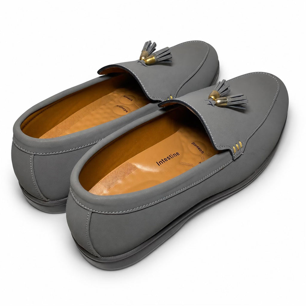 GREY CROWN TASSEL LOAFER