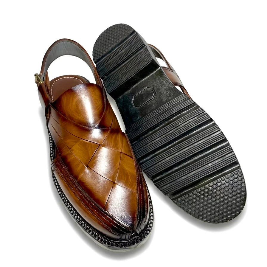 WOVEN BROWN MIDHIGH SOLE PESHAWARI