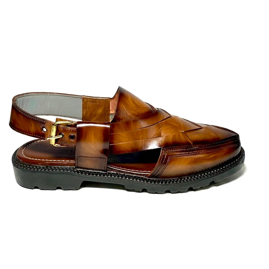 WOVEN BROWN MIDHIGH SOLE PESHAWARI
